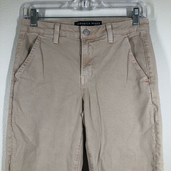 Veronica Beard Ayla Chino High Rise Pants Khaki Size 25 0 - Picture 4 of 10